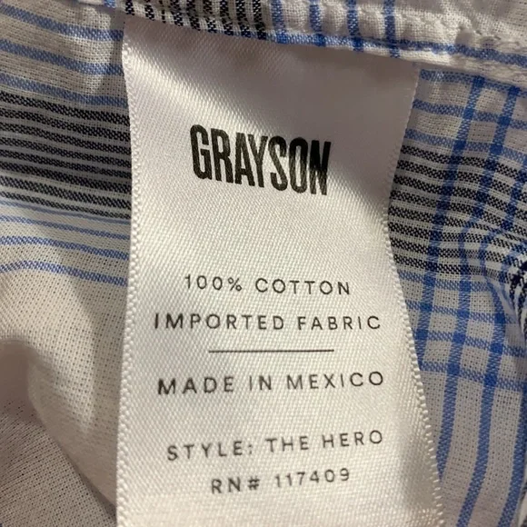 Anthropologie Grayson Blue Plaid Button Down Shirt - Picture 10 of 13